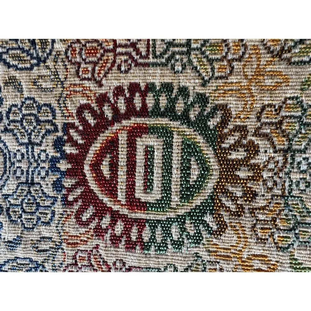 Vtg Algier Italian Tablecloth Embroidered Tapestry Persian Style 78.7